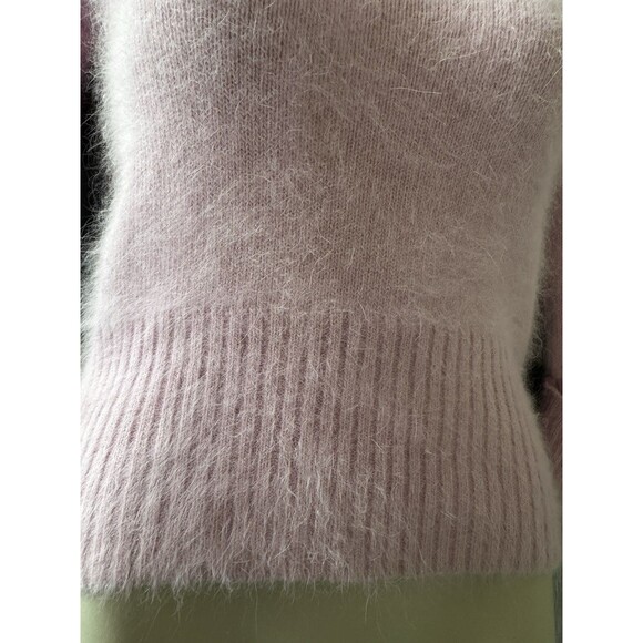 GUESS Collection VTG Fluffy Pink Angora Turtleneck Sweater Barbiecore - Picture 5 of 7